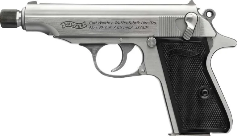 WALTHER PP SD 32ACP PISTOL STAINLESS 3.9" THREADED BARREL 8RD MAGAZINE