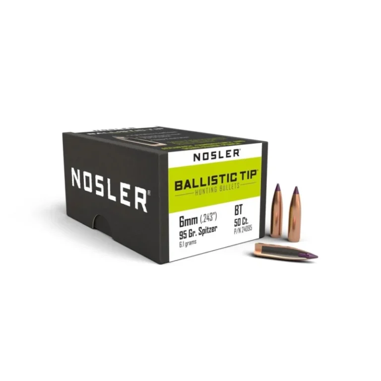 Nosler Ballistic Tip Hunting Bullets 6mm .243" 95 gr SBT-BTIP 50/ct