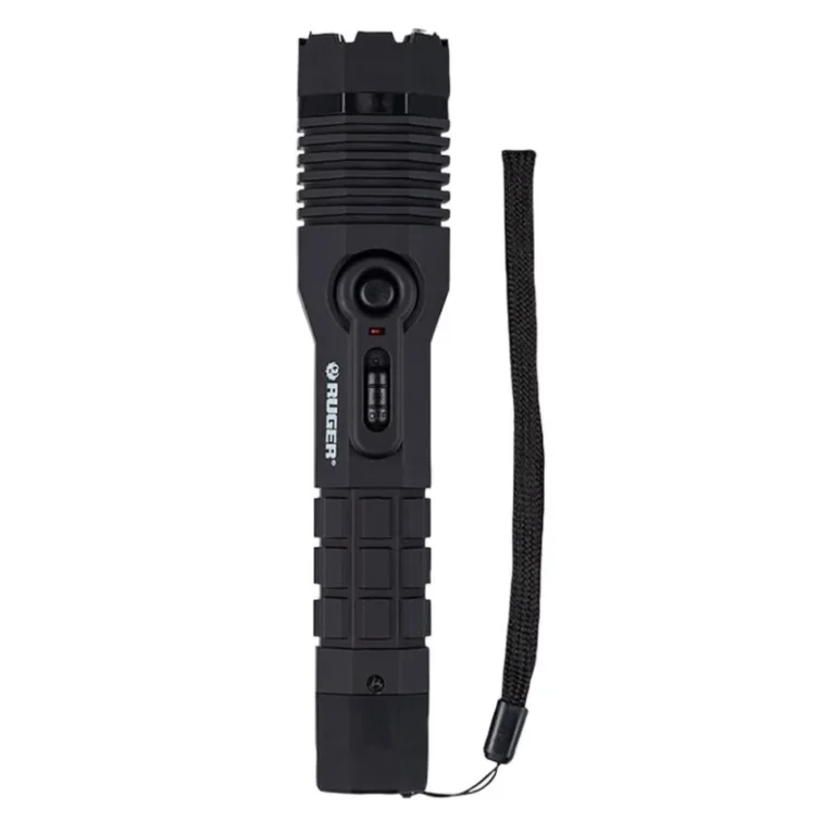 Sabre Ruger Stun Gun with Flashlight 300 Lumen Black