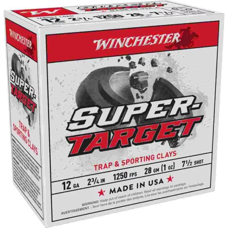 Winchester Super-Target Shotshells 12 ga 2-3/4" 1 oz 1250 fps #7.5 25/ct