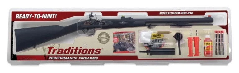 Traditions Deerhunter Flintlock Rifle .50 24" Blued Barrel  Synthetic Stock with Redi-Pak
